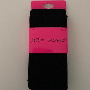 BETSEY JOHNSON 2 Pair Tights NWT Black M/L